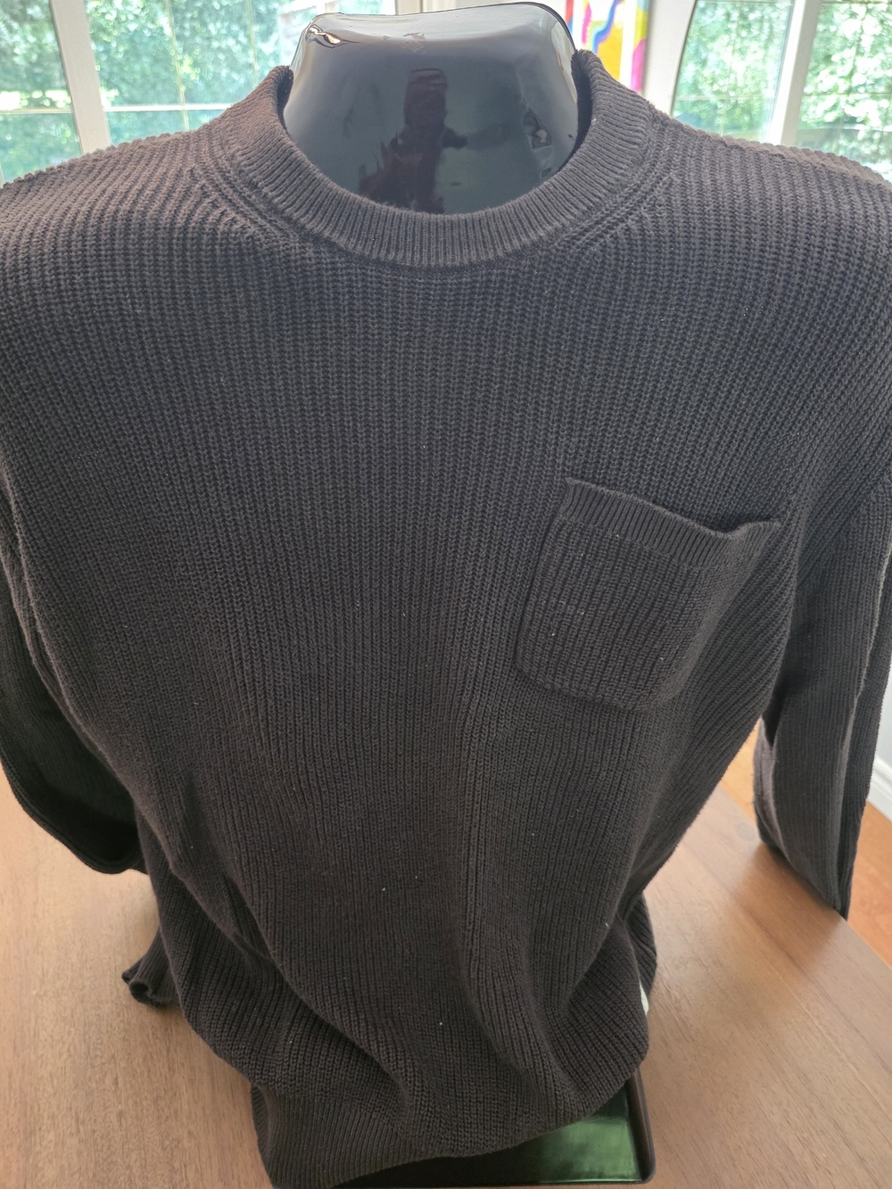 Frank And Oak Loose Fit Crew Neck Sweater Mens Large